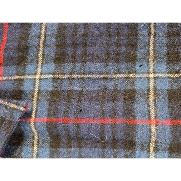 Pendleton Pure Virgin Wool Plaid Elbow Patch ButtonUp Shirt Men Large With Flaws - Picture 8 of 12